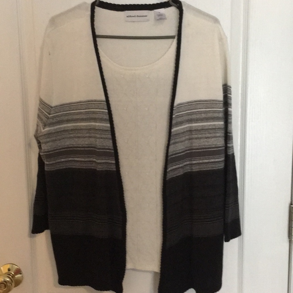 Alfred Dunner sweater with attached cardigan